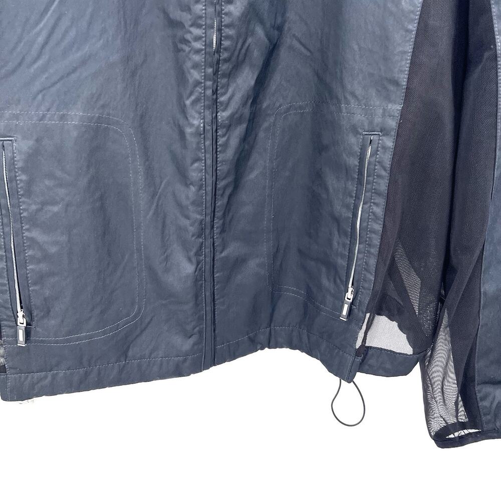 DKNY GOLF Black Mesh / Nylon Athletic Windbreaker Jacket Womens Size XL - Picture 2 of 7